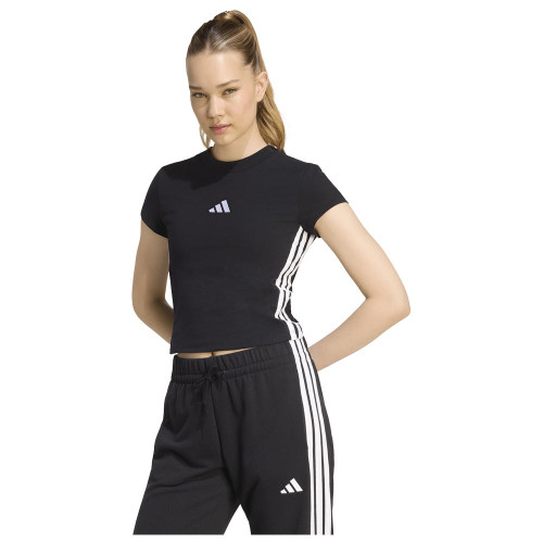 Adidas Γυναικεία κοντομάνικη μπλούζα Essentials 3-Stripes Padded Slim Baby T-Shirt